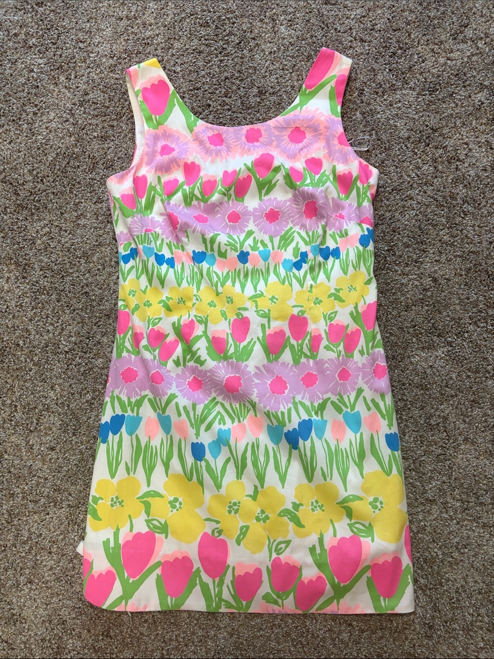 Lilly Pulitzer Pink Floral Sleeveless Dress